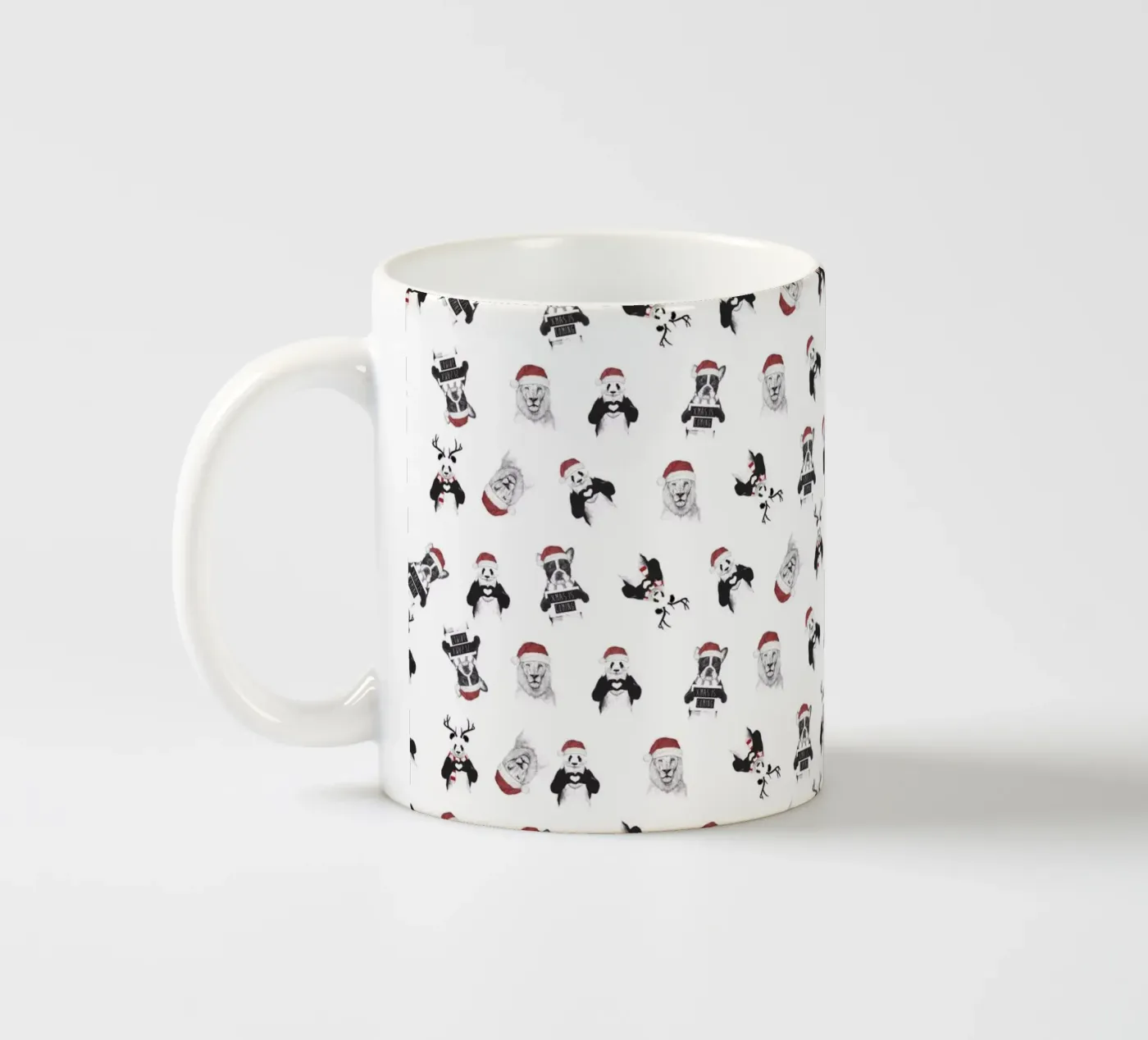 Xmas pattern ceramic mug by Balazs Solti