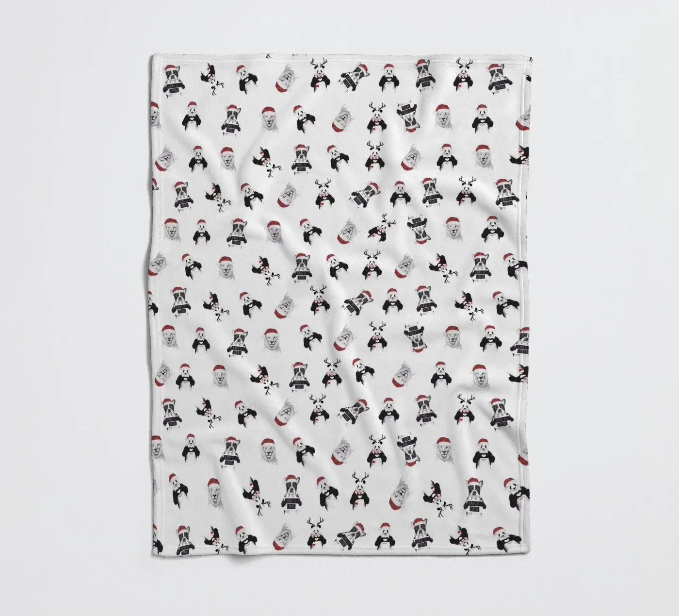 Xmas pattern plaid polaire de Balazs Solti