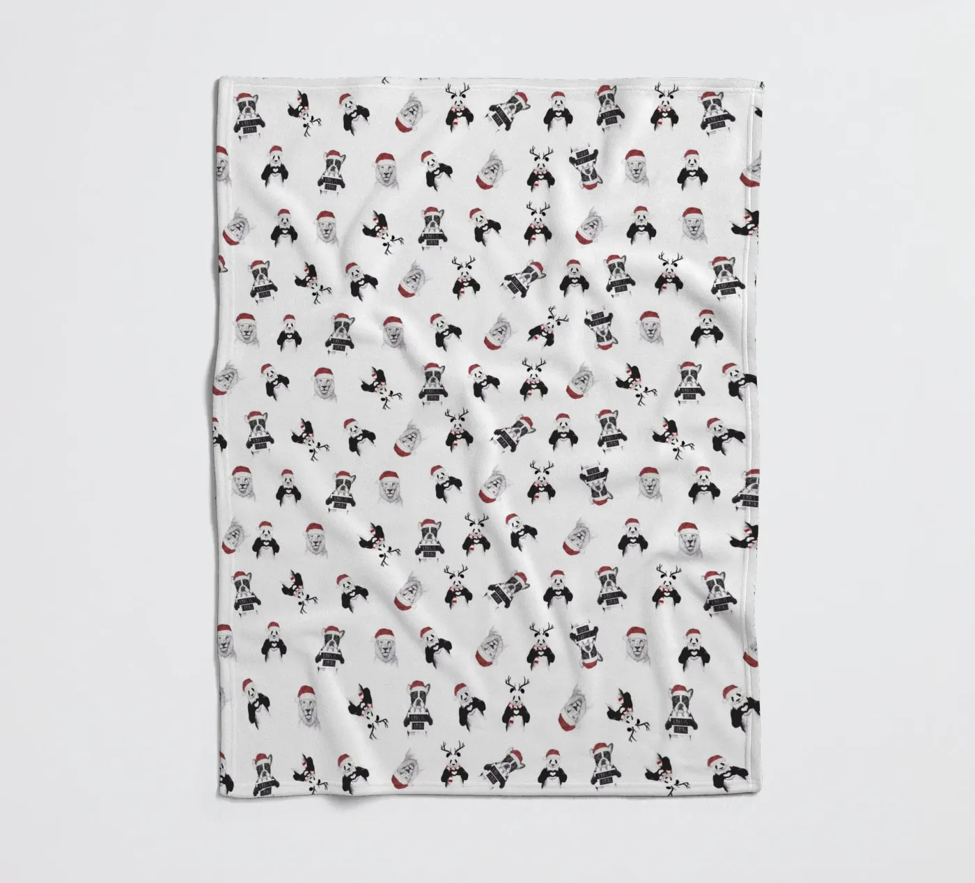 Xmas pattern fleecedeken van Balazs Solti