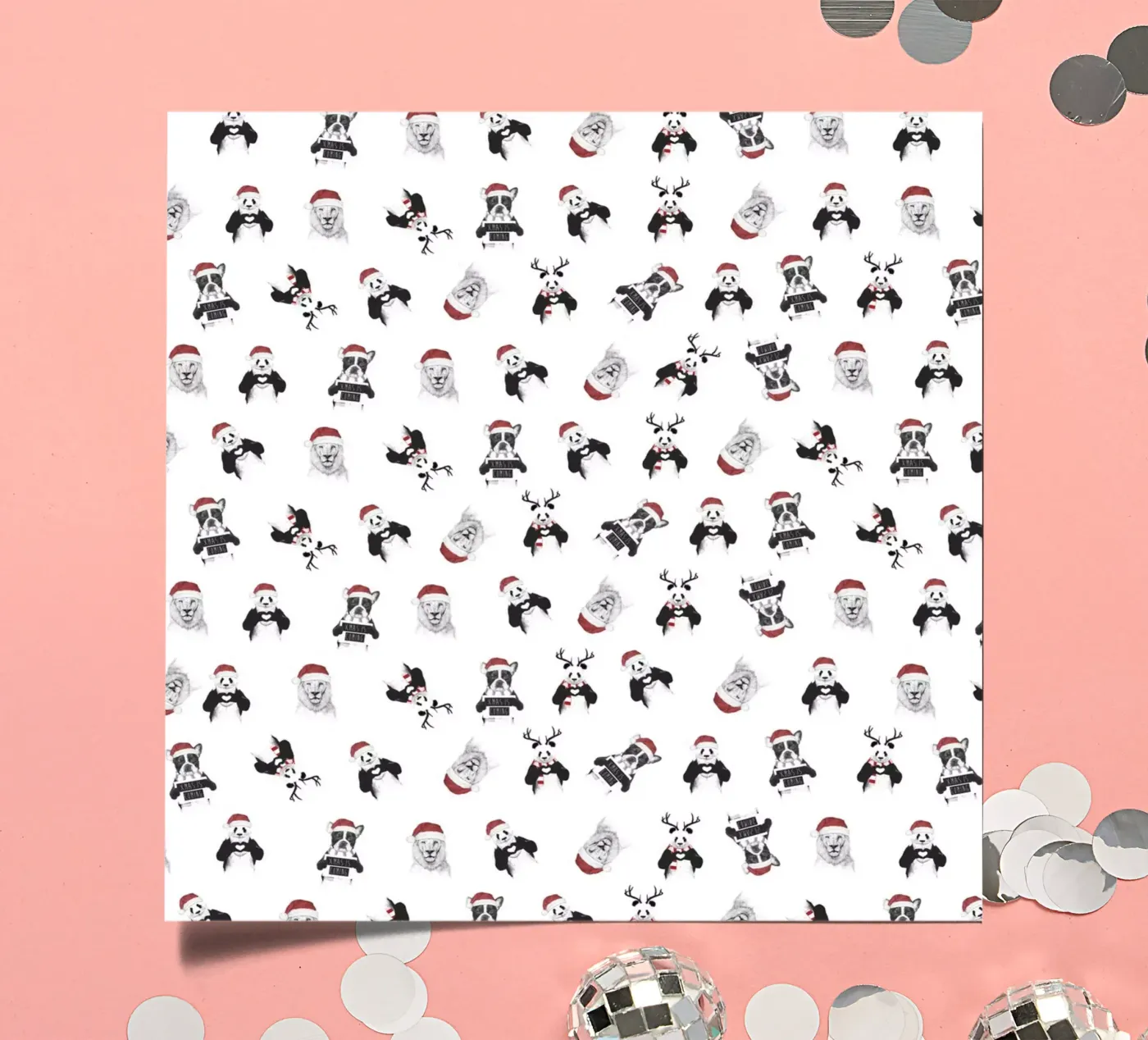 Xmas pattern stickervel van Balazs Solti