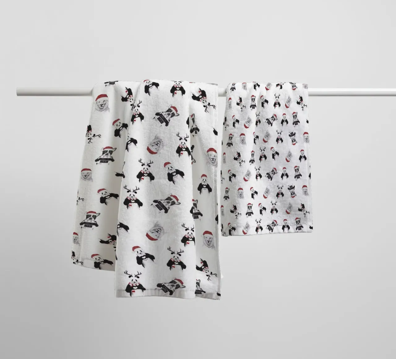 Xmas pattern badhanddoek van Balazs Solti