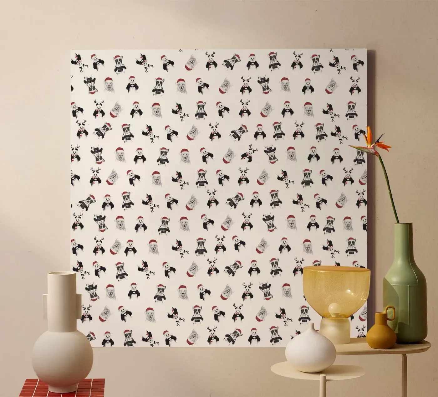 Xmas pattern canvas by Balazs Solti