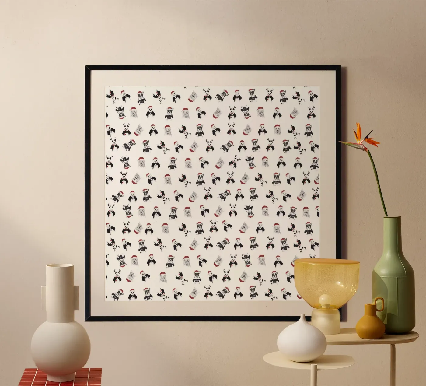 Xmas pattern poster van Balazs Solti