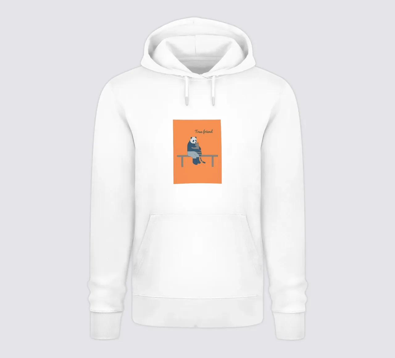 Panda che abbraccia un gatto felpa con cappuccio da OUR SHOP