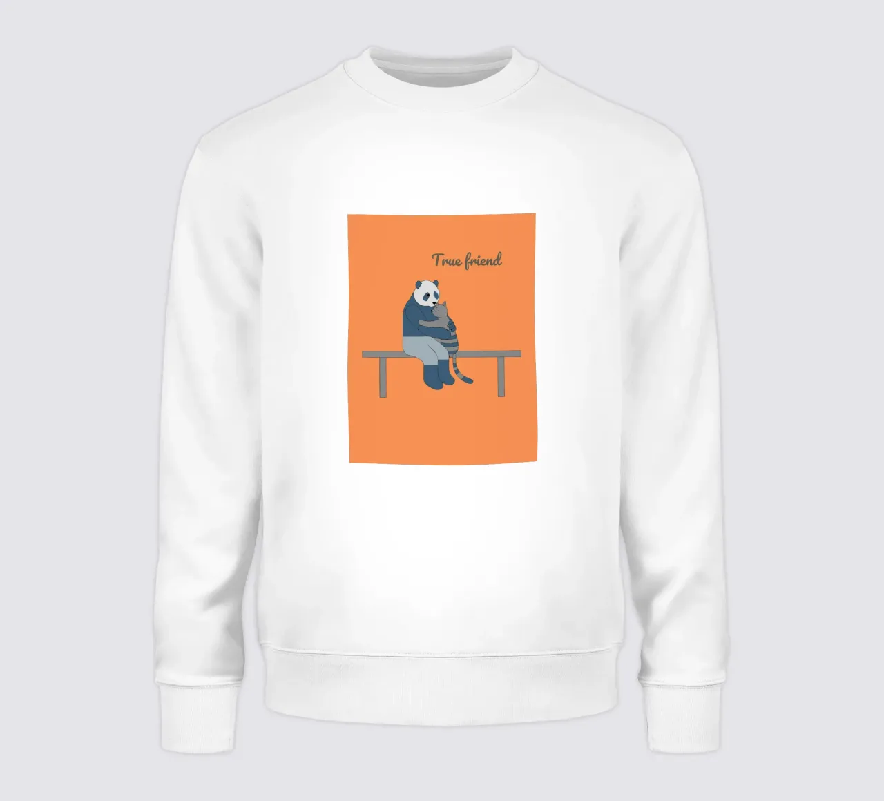 Panda che abbraccia un gatto felpa da OUR SHOP