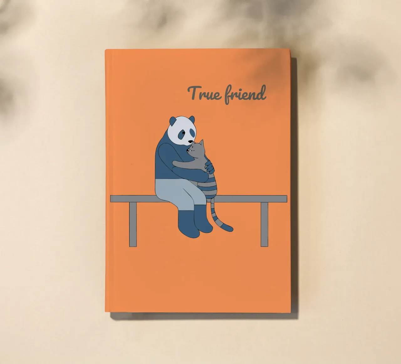 Panda Hugging Cat notebook by OUR SHOP
