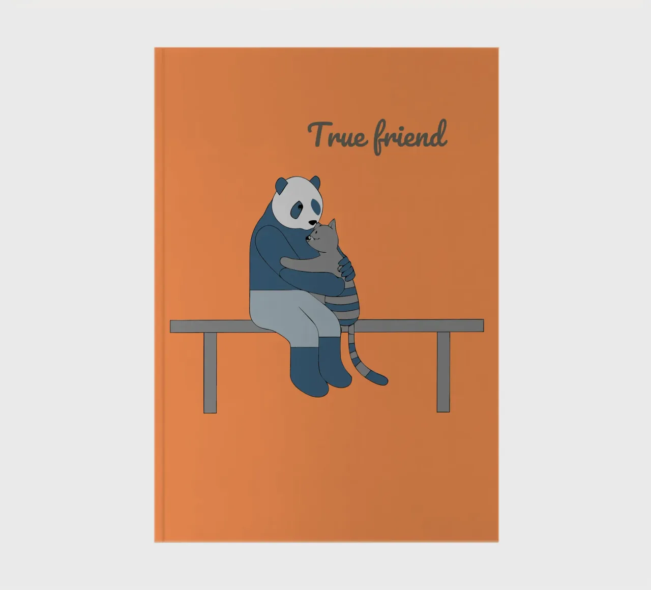 Panda Hugging Cat notebook by OUR SHOP
