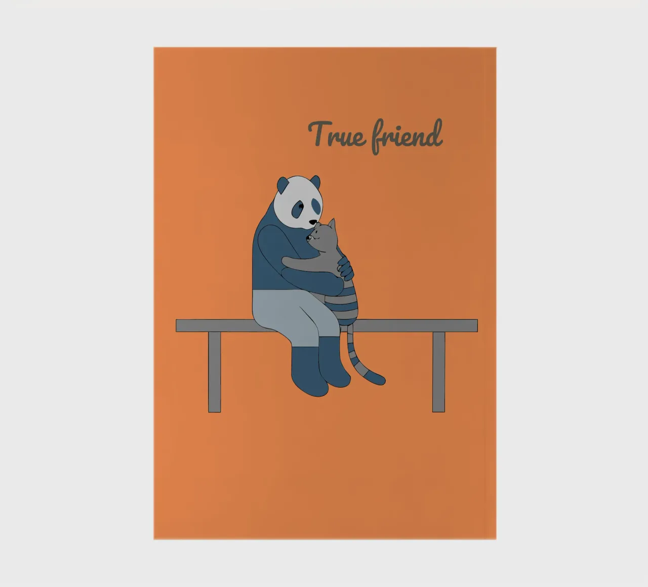 Panda Hugging Cat notebook by OUR SHOP