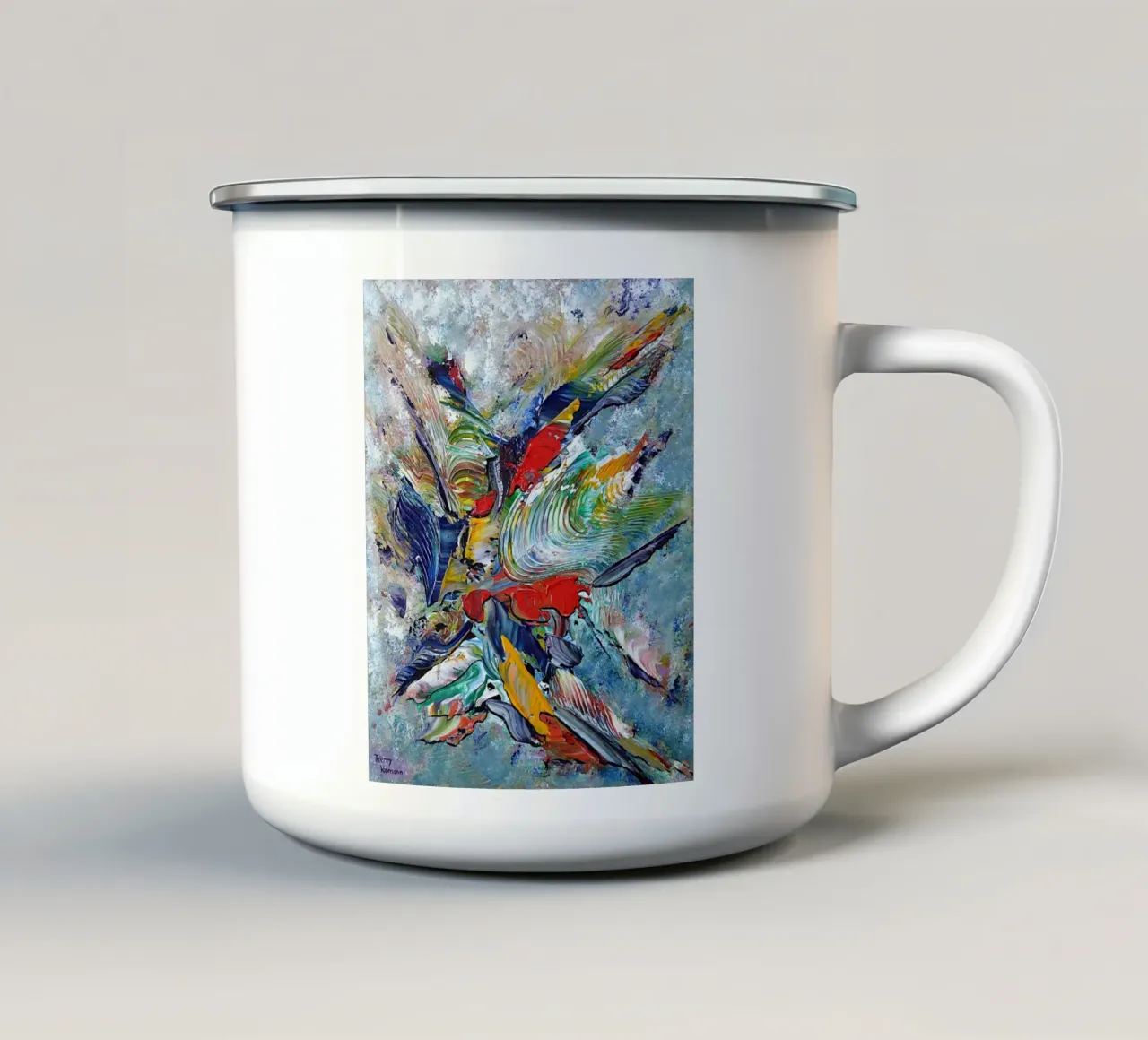 BACIAMI tazza in smalto da Thierry Vobmann Abstract painting