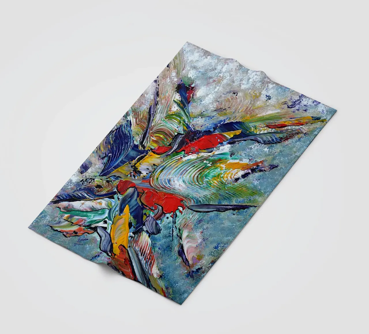 KUS MIJ fleecedeken van Thierry Vobmann Abstract painting