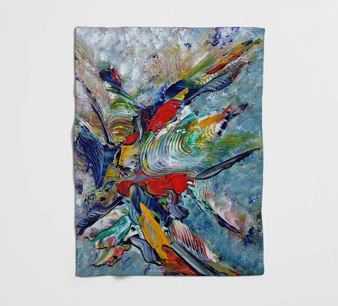 KUS MIJ fleecedeken van Thierry Vobmann Abstract painting