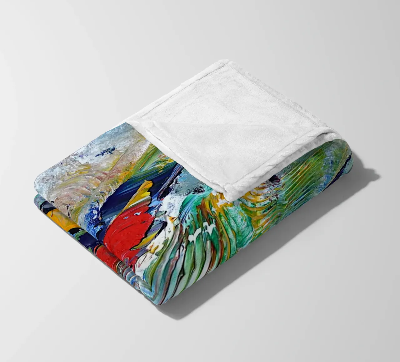 KUS MIJ fleecedeken van Thierry Vobmann Abstract painting