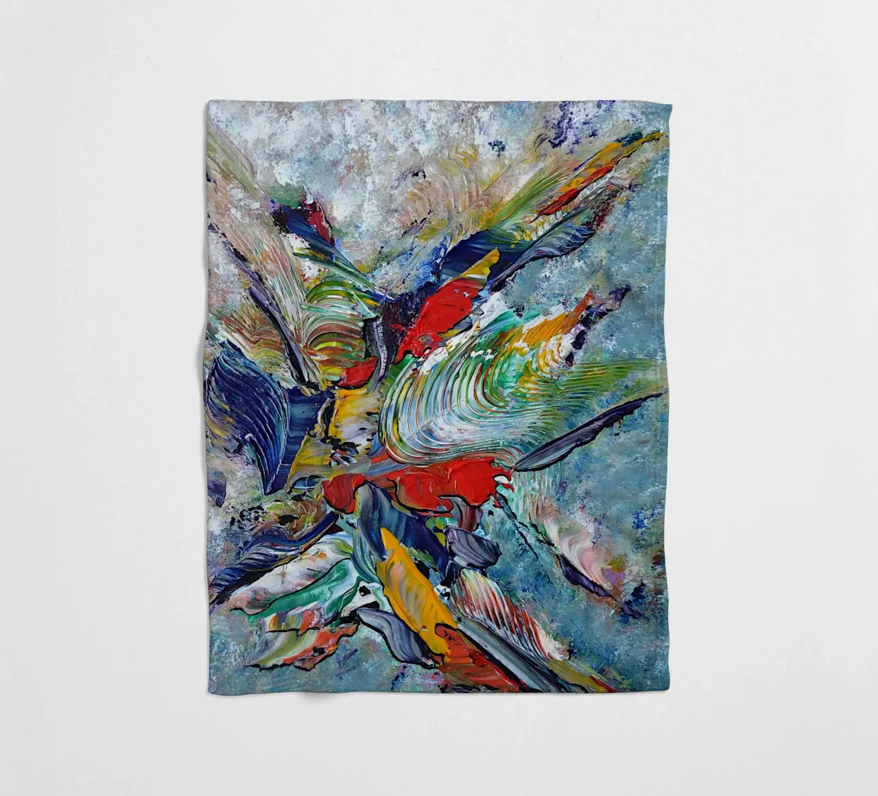 KUS MIJ fleecedeken van Thierry Vobmann Abstract painting