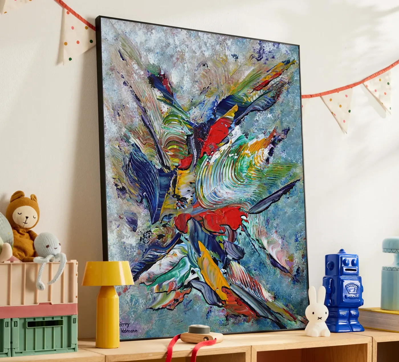 BACIAMI pannello forex da Thierry Vobmann Abstract painting