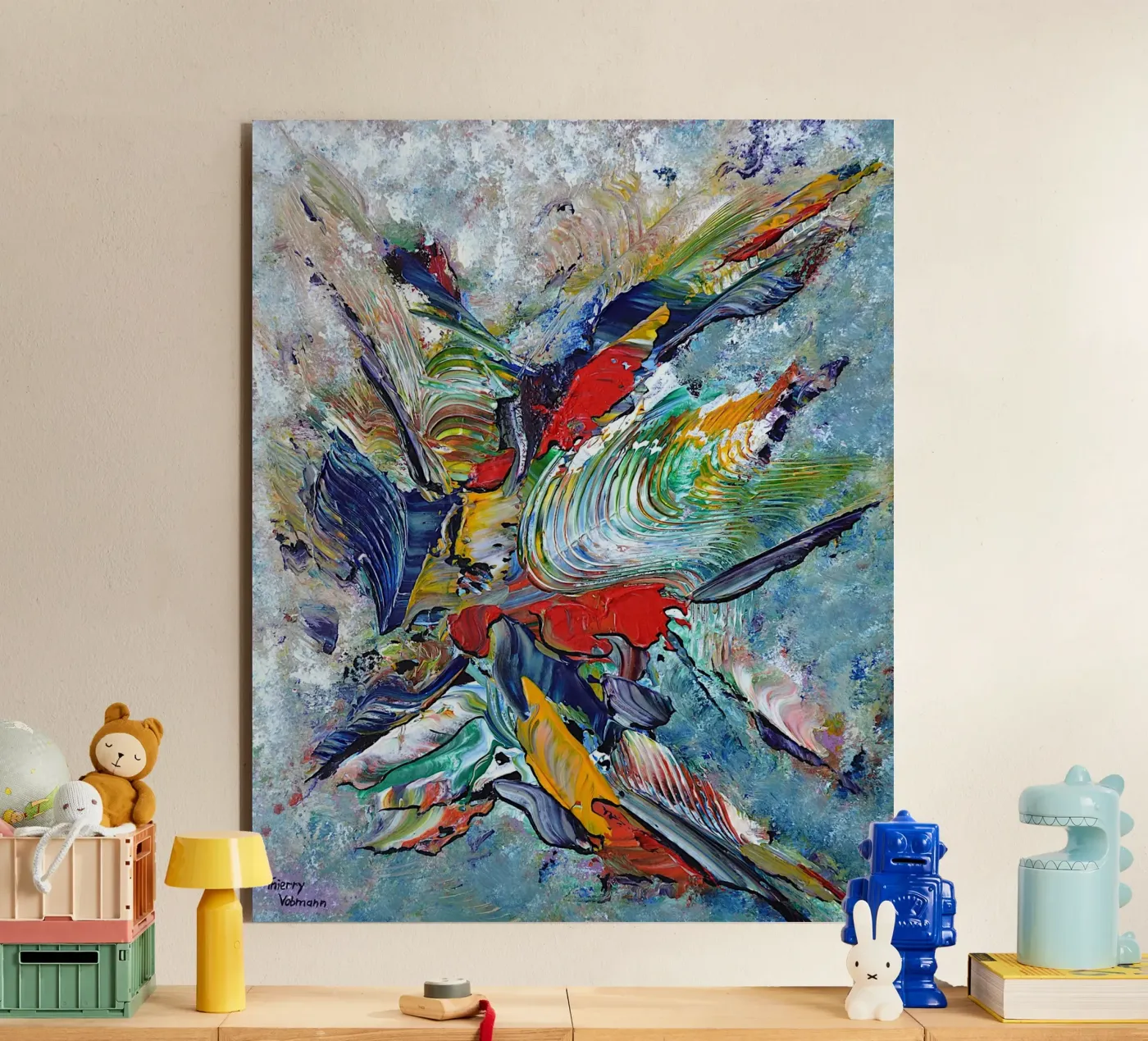 BACIAMI pannello forex da Thierry Vobmann Abstract painting