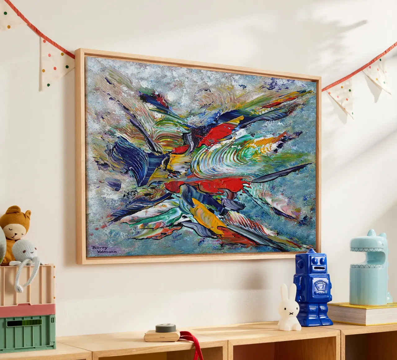 BACIAMI tela con Cornice a cassetta da Thierry Vobmann Abstract painting