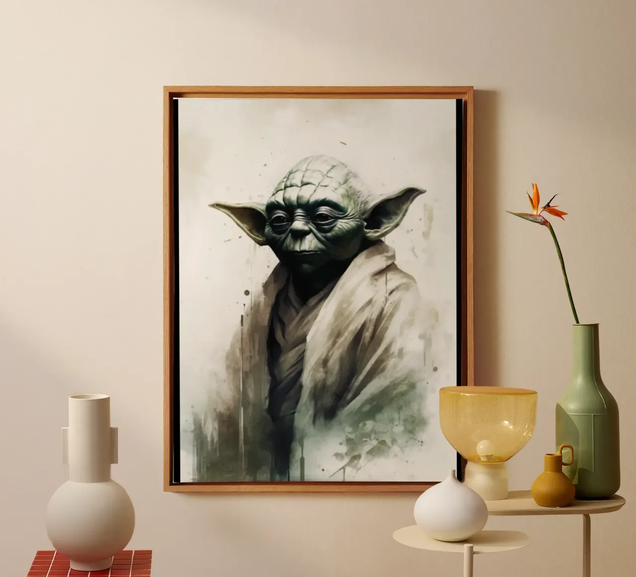 Maglietta Yoda Essential tela con Cornice a cassetta da brands1.0