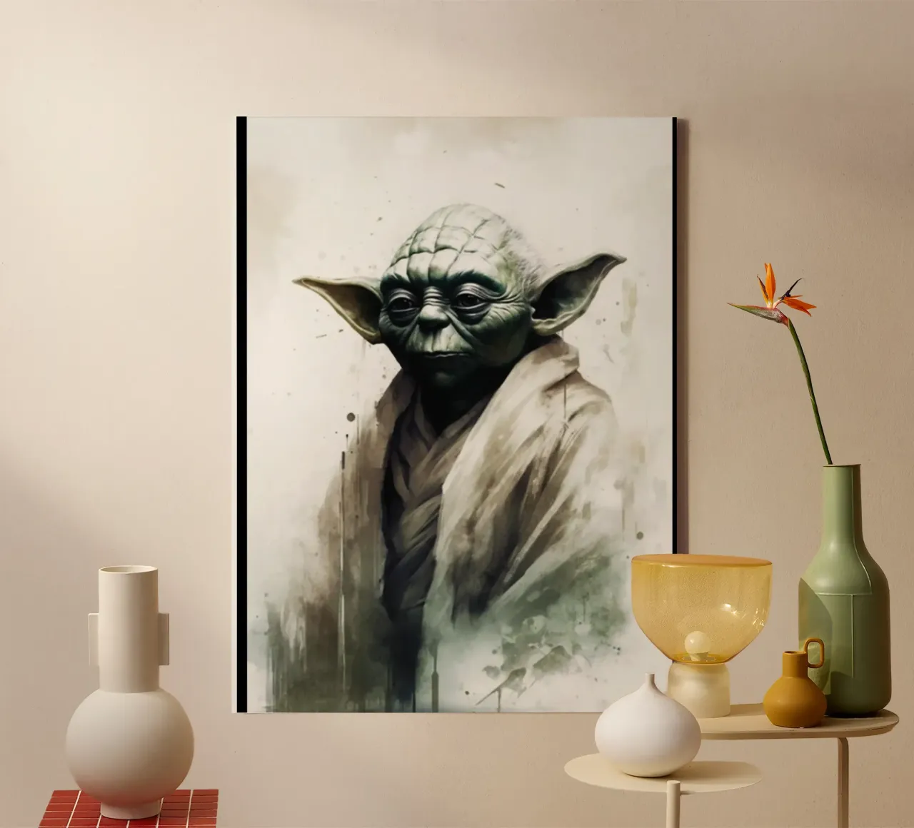 Maglietta Yoda Essential tela con Cornice a cassetta da brands1.0
