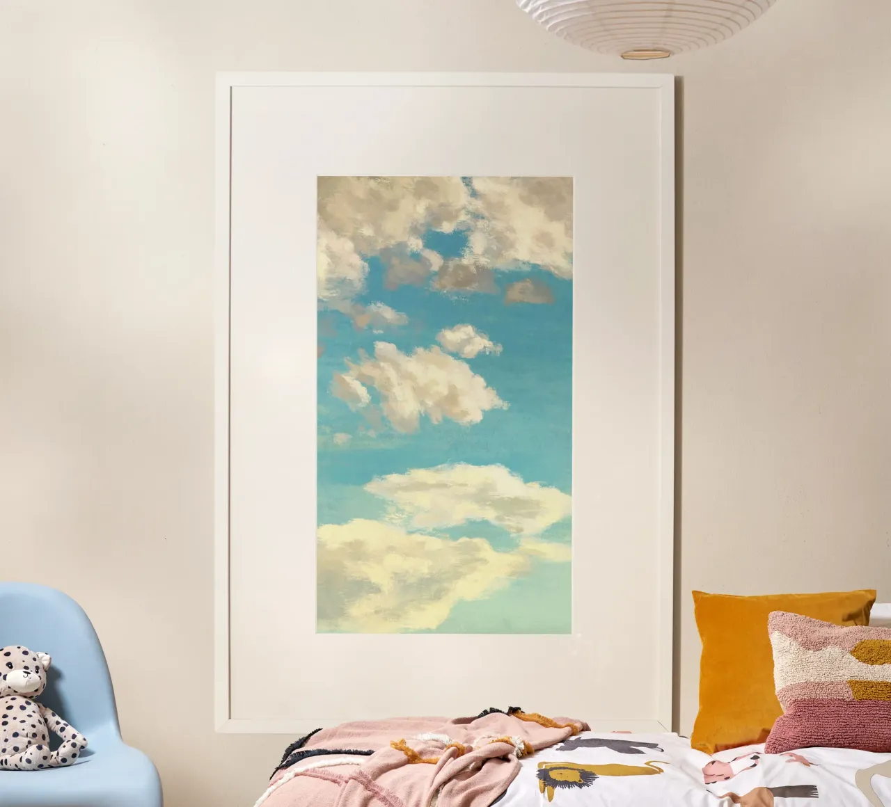 cloud on sky wave poster con telaio in plastica da miracle
