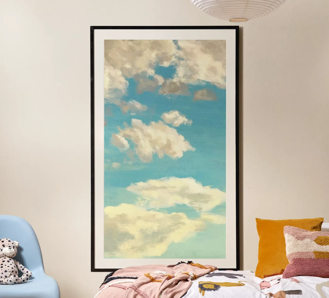 cloud on sky wave poster con telaio in plastica da miracle