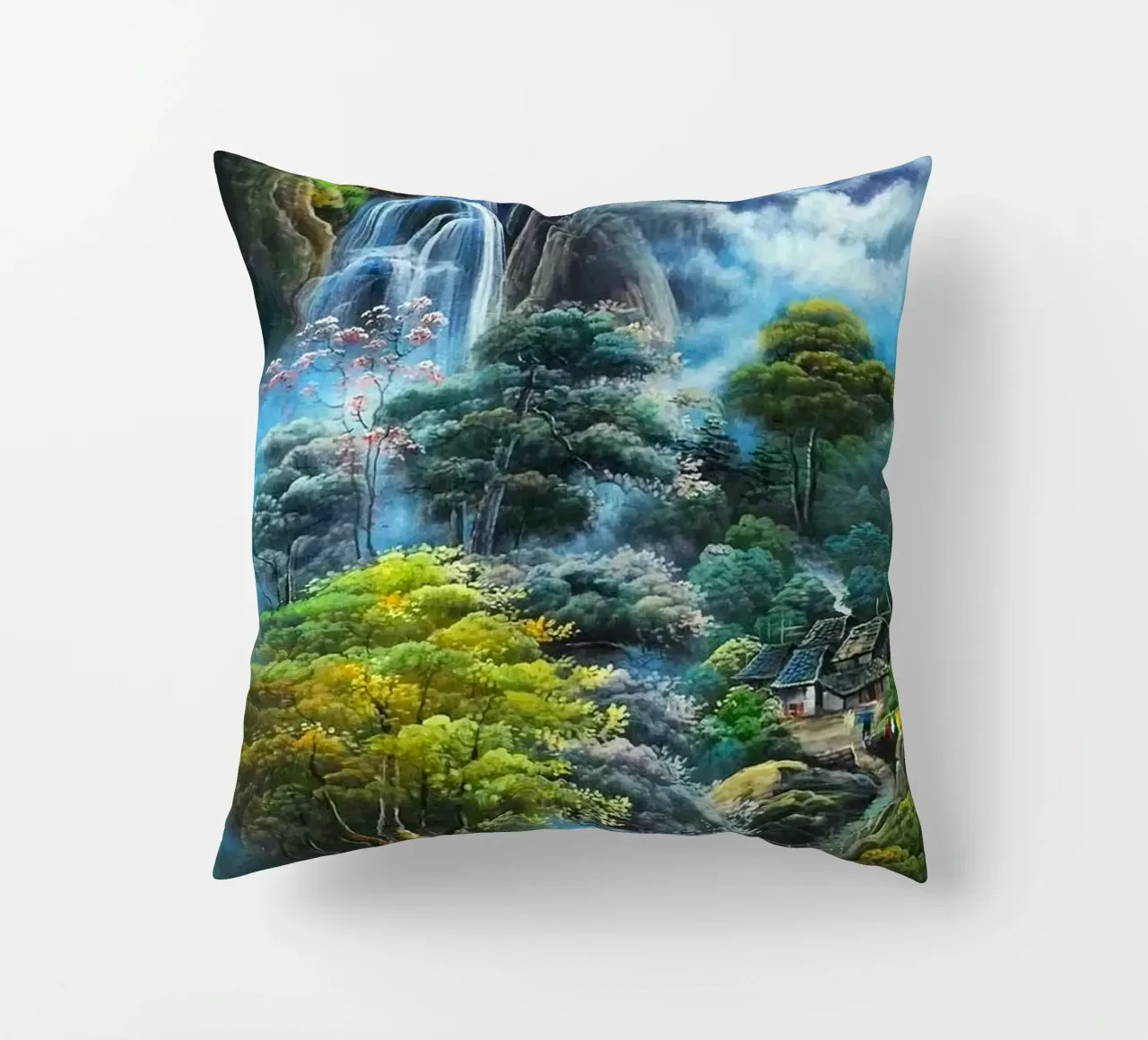 waterflow and tree forest cuscino da miracle