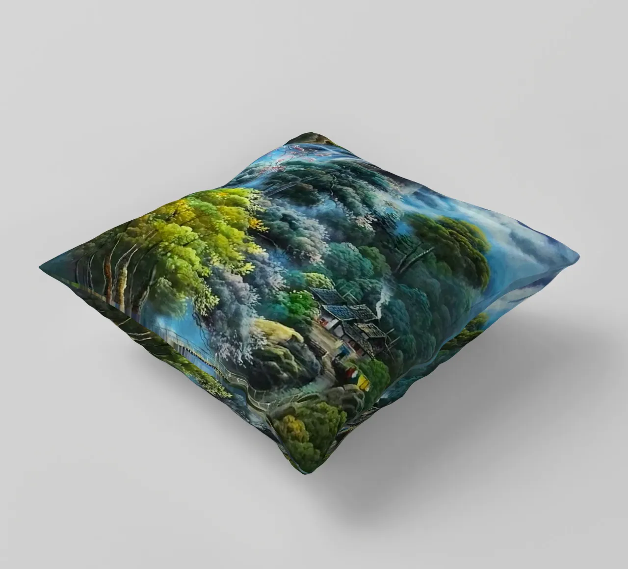 waterflow and tree forest cuscino da miracle