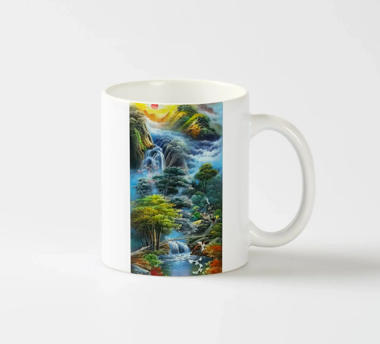 waterflow and tree forest tazza in ceramica da miracle