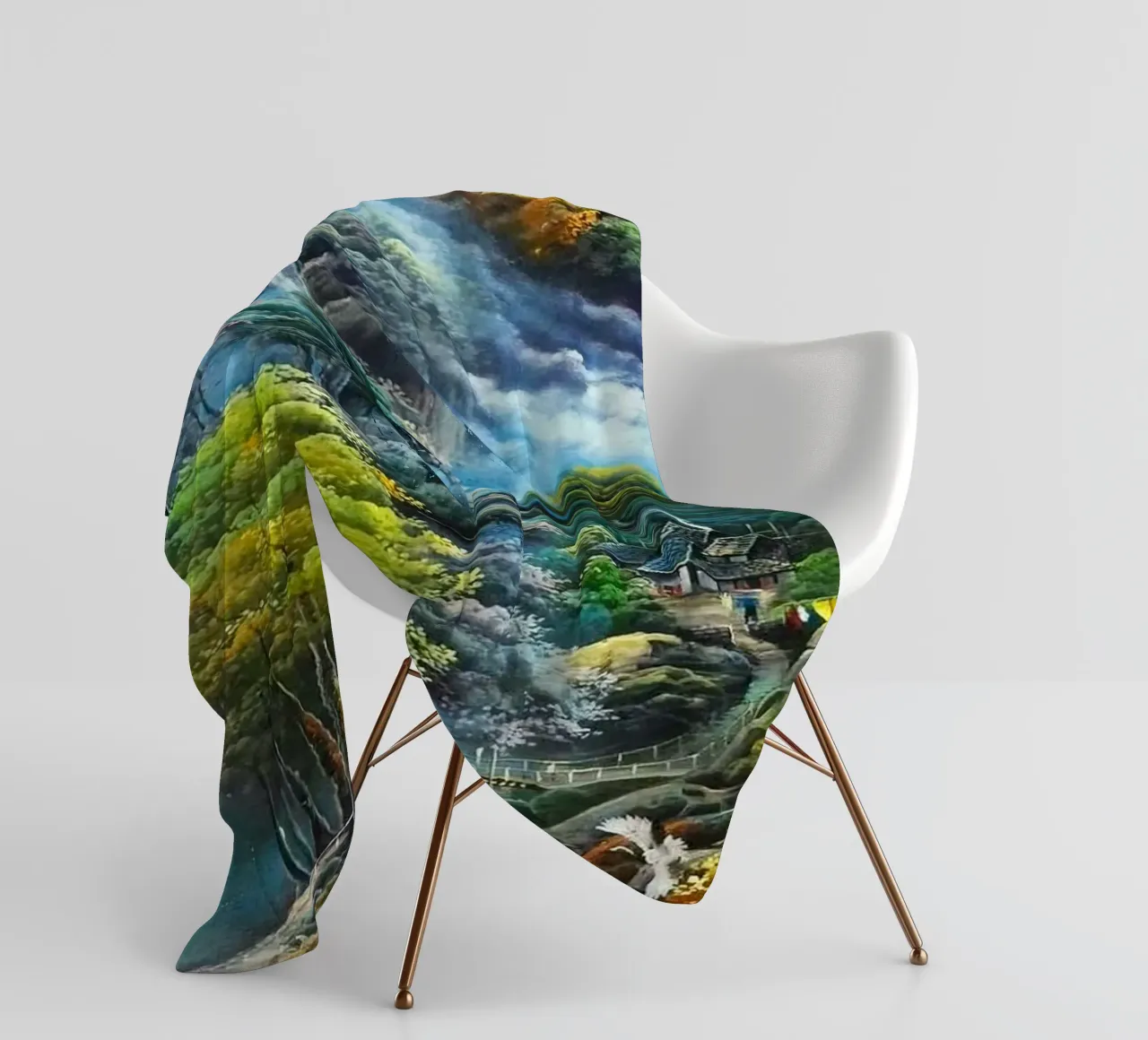 waterflow and tree forest coperta in pile da miracle