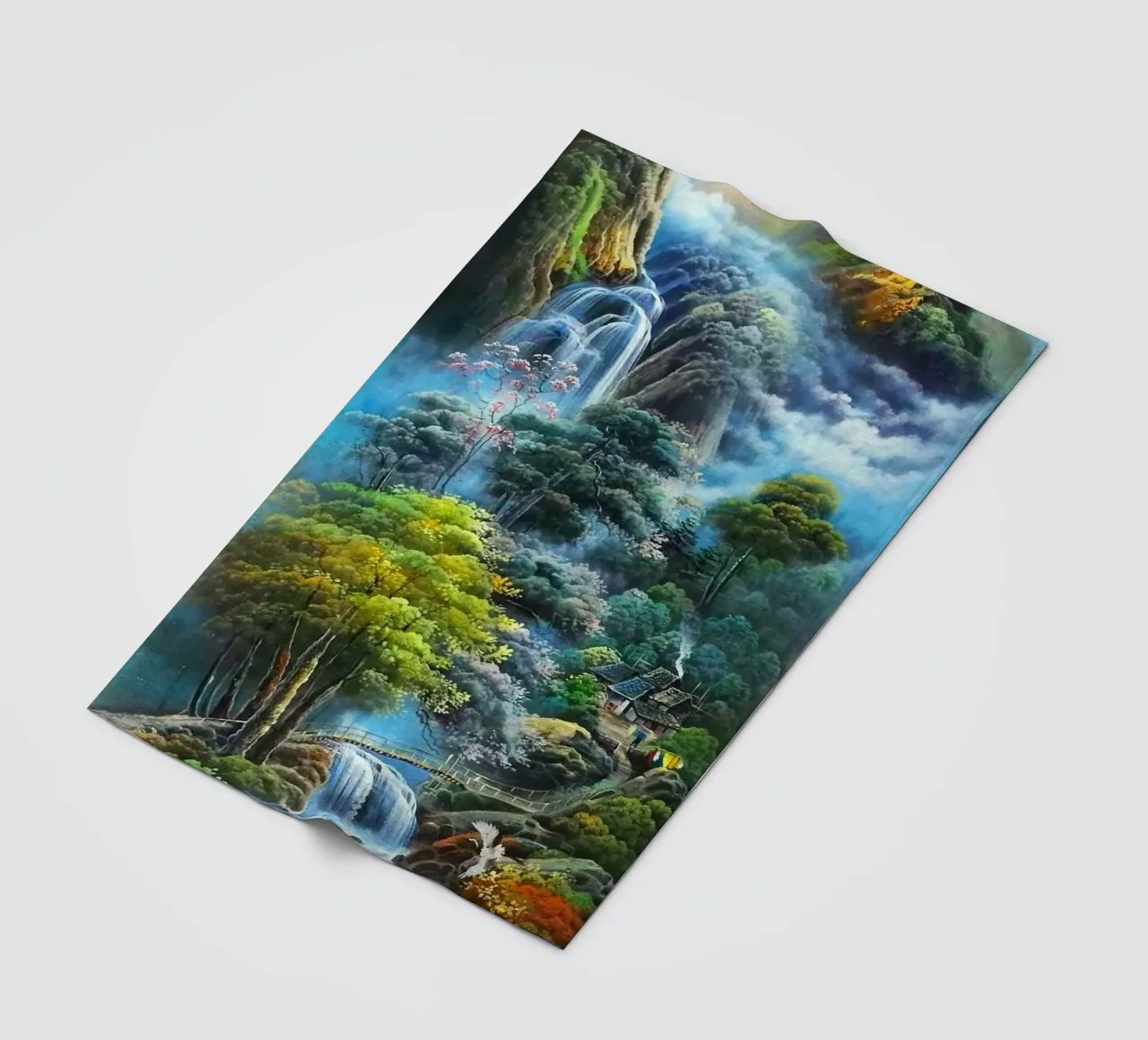 waterflow and tree forest coperta in pile da miracle