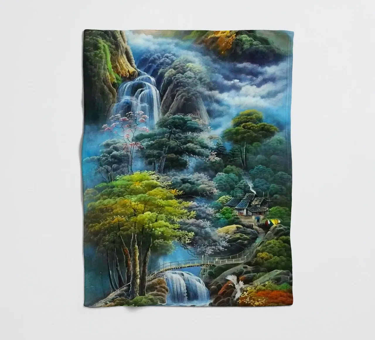 waterflow and tree forest coperta in pile da miracle
