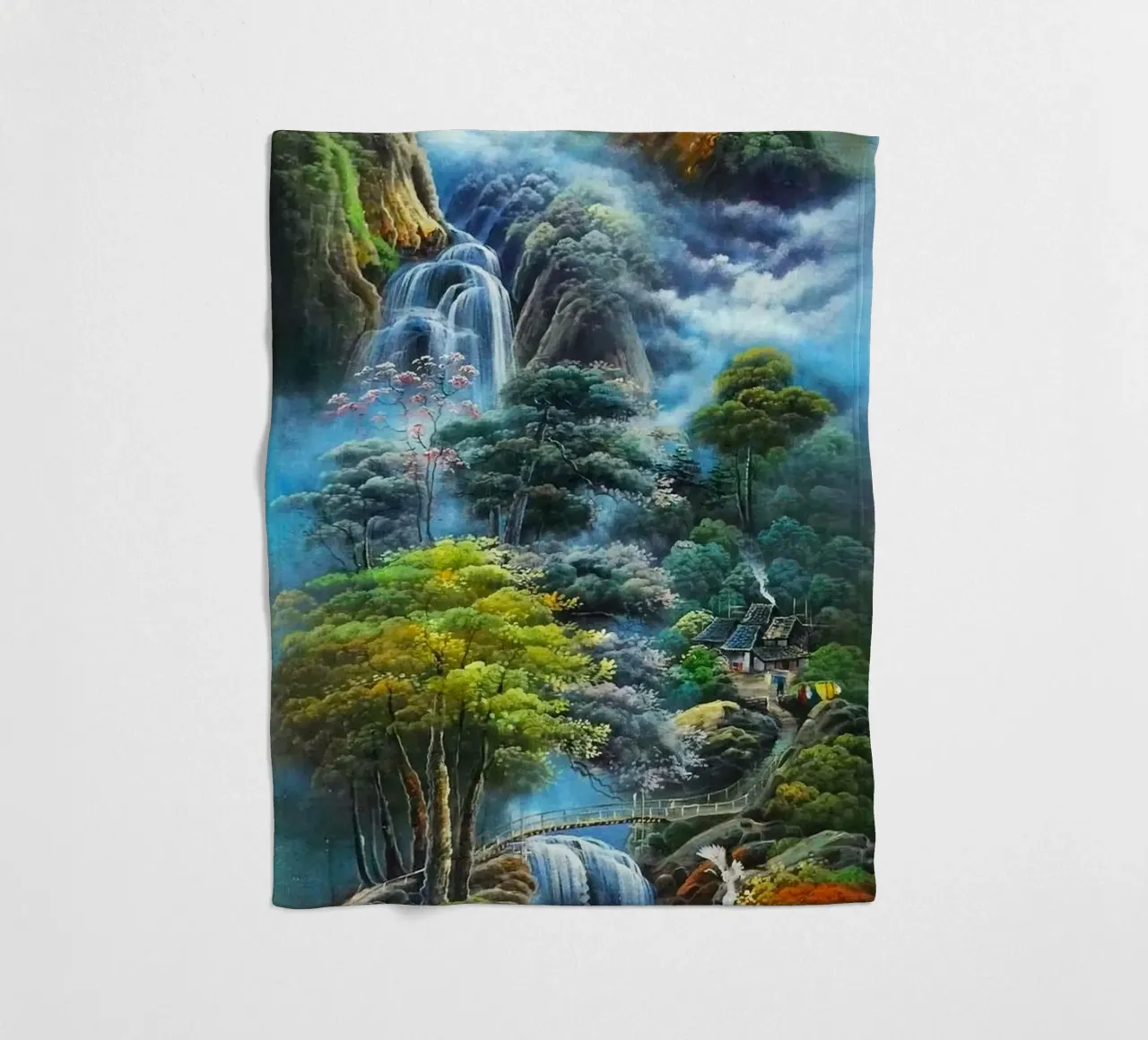 waterflow and tree forest coperta in pile da miracle