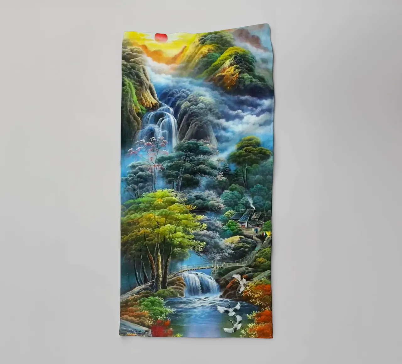 waterflow and tree forest asciugamano da bagno da miracle