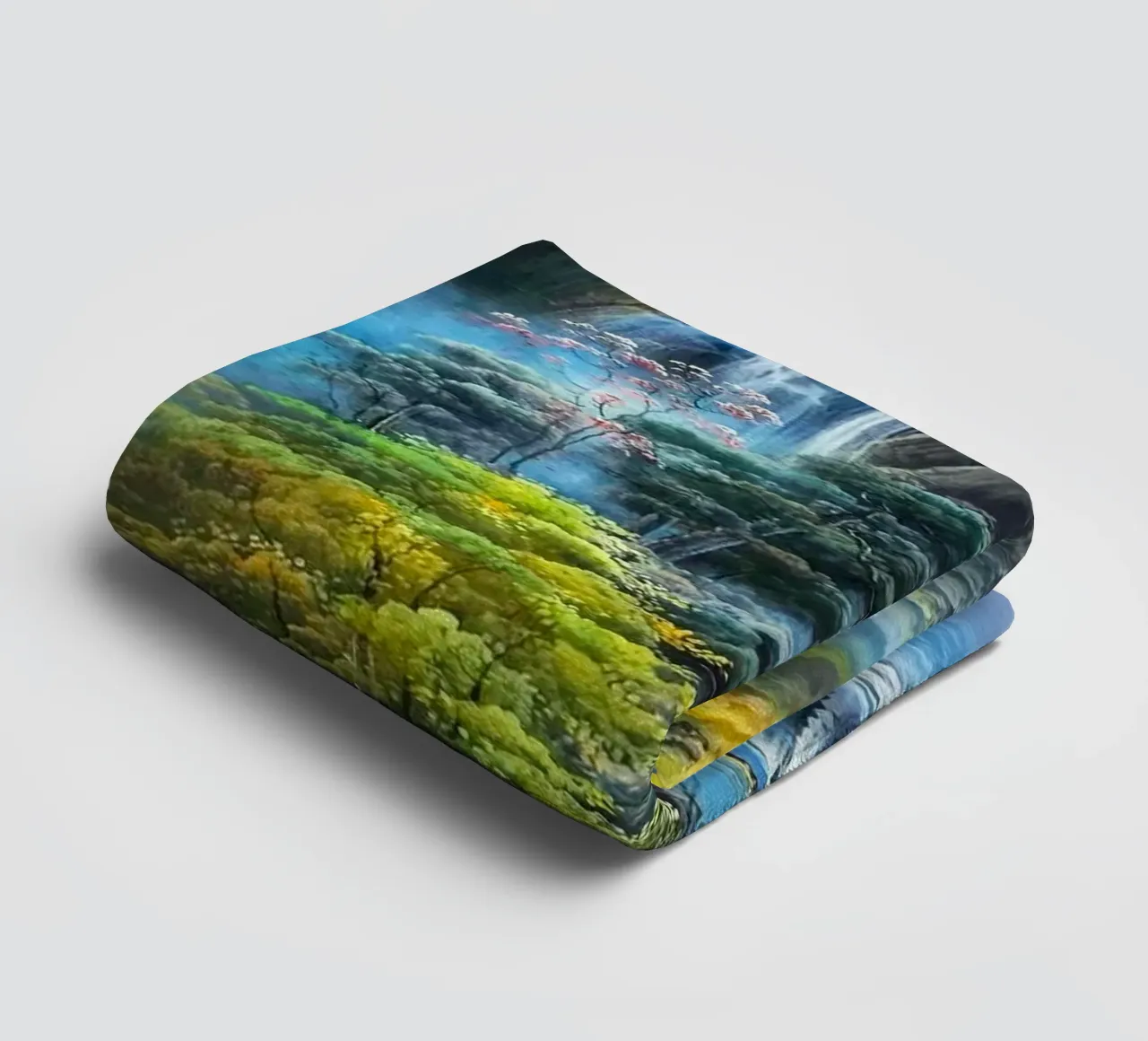 waterflow and tree forest asciugamano da bagno da miracle