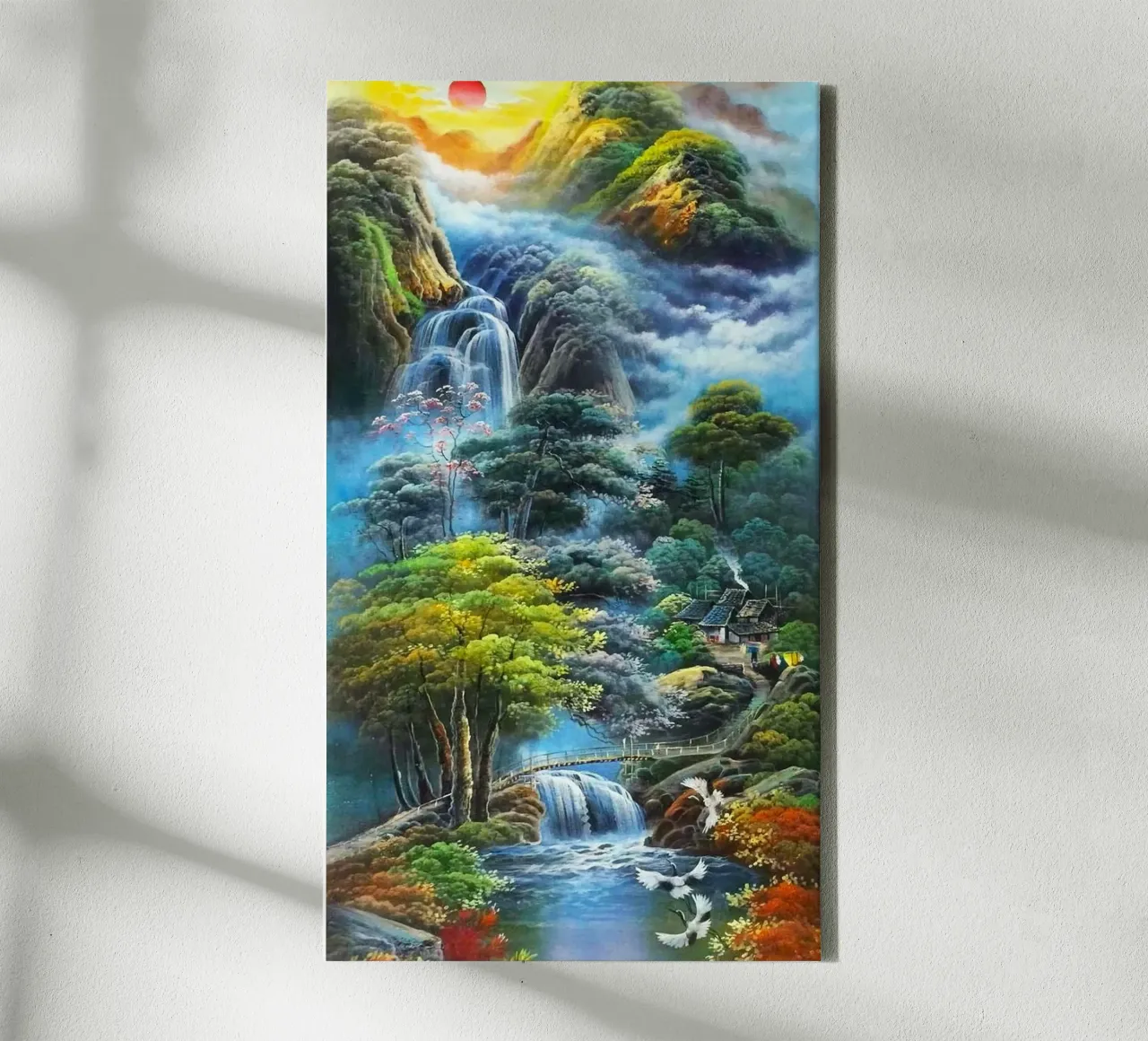 waterflow and tree forest tela con Cornice a cassetta da miracle