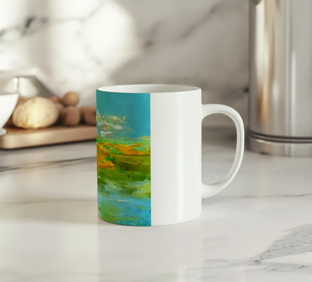 art color sky and land tazza in ceramica da miracle