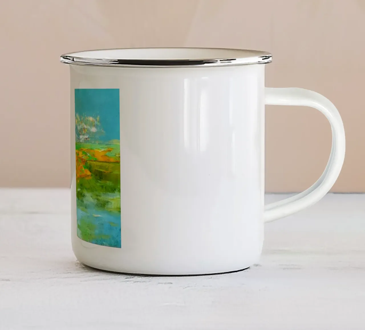 art color sky and land tazza in smalto da miracle