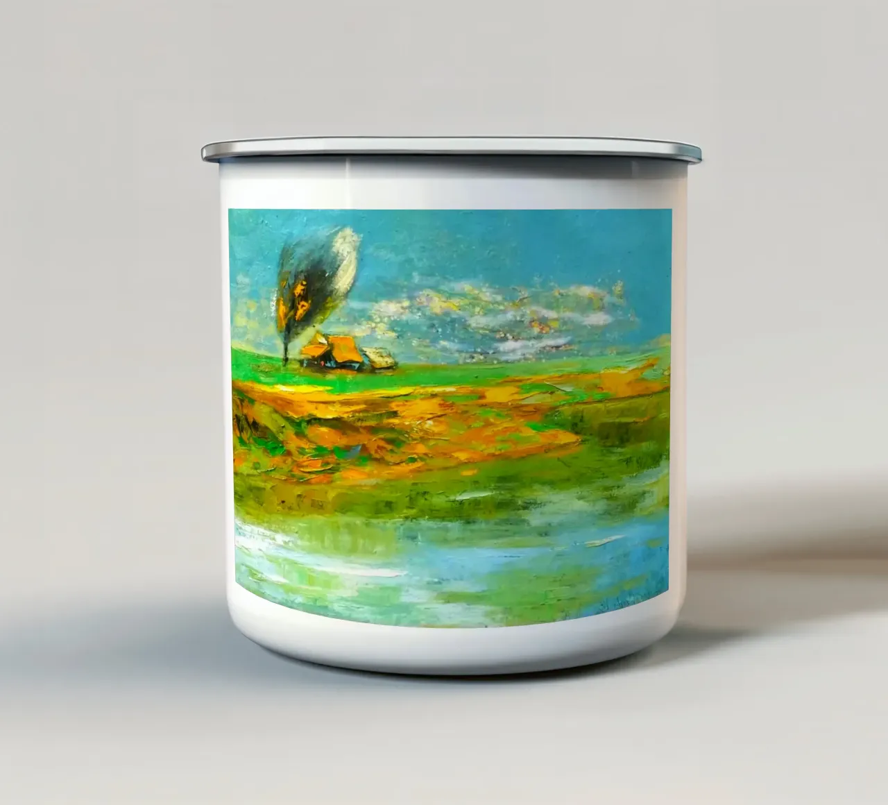 art color sky and land tazza in smalto da miracle