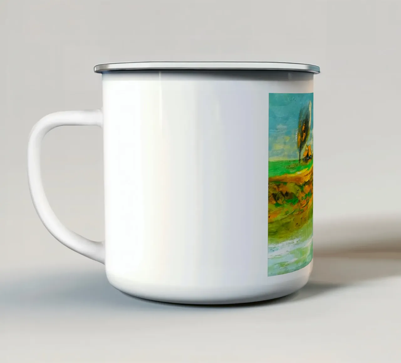 art color sky and land tazza in smalto da miracle