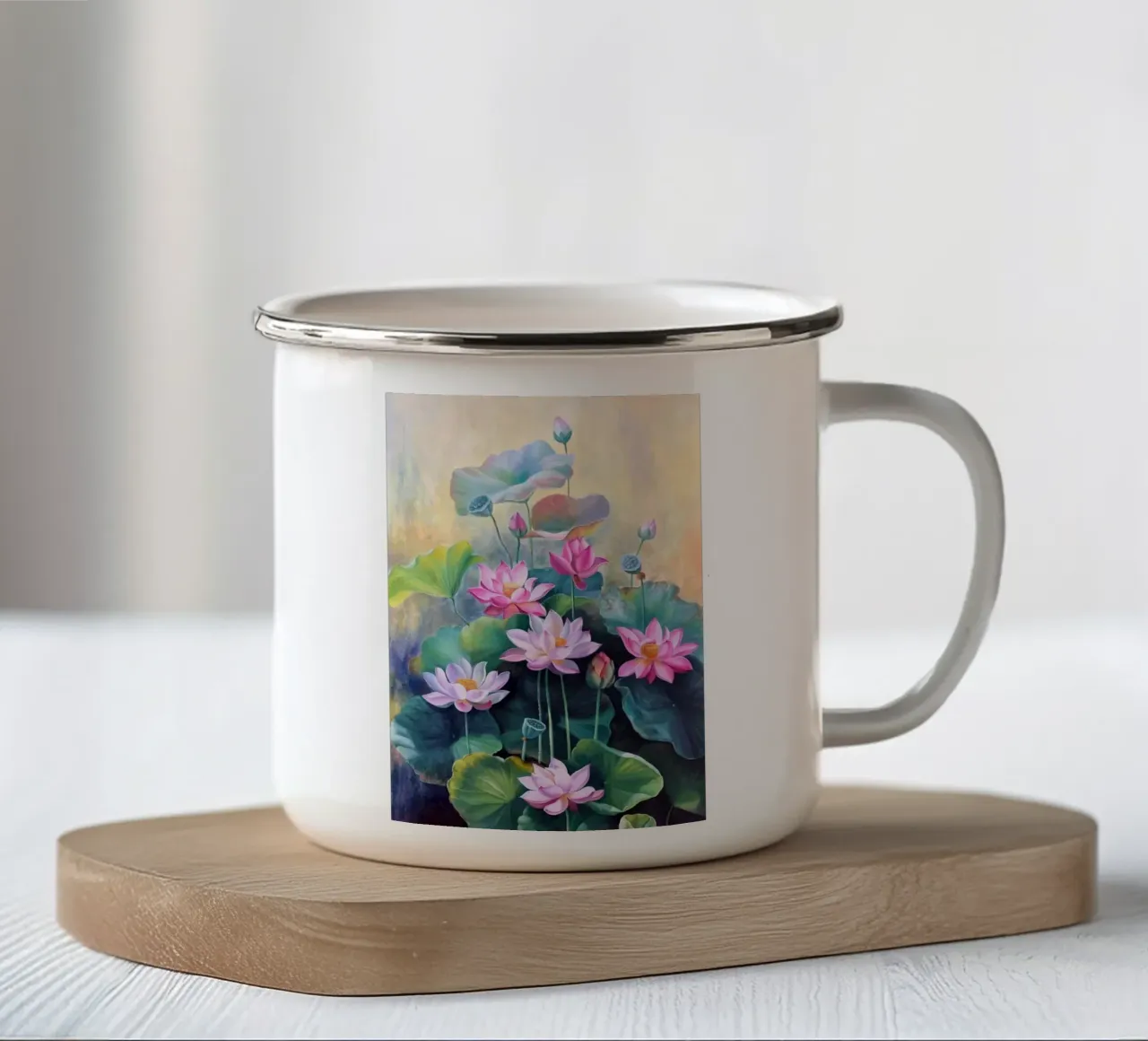 cactus scene tazza in smalto da miracle