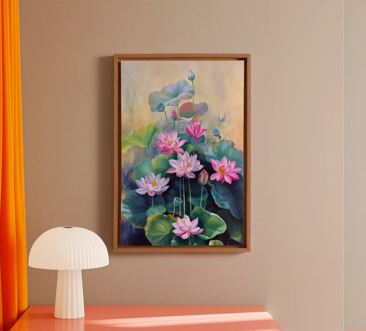 cactus scene tela con Cornice a cassetta da miracle