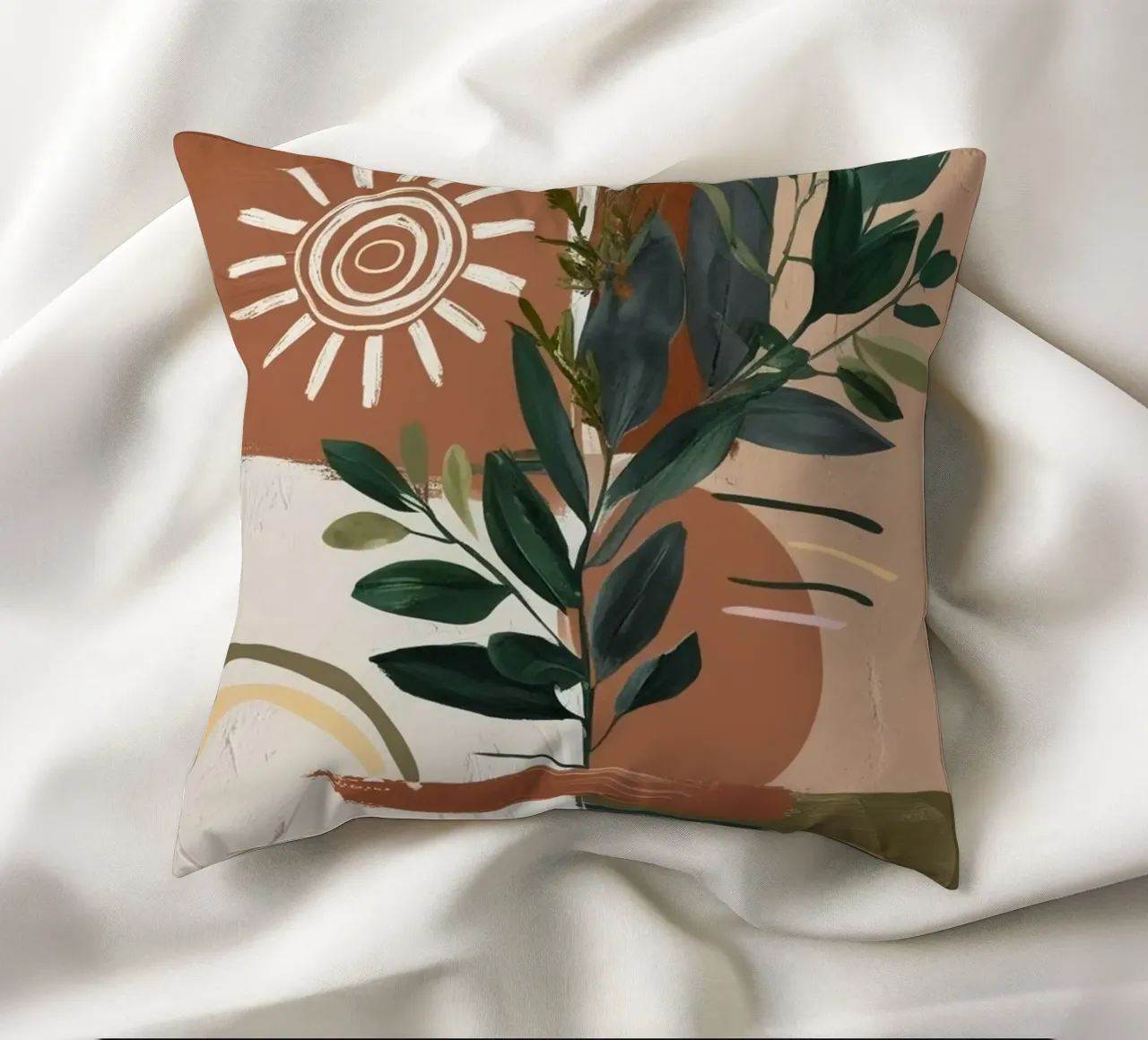 art brown branch colorful cuscino da miracle