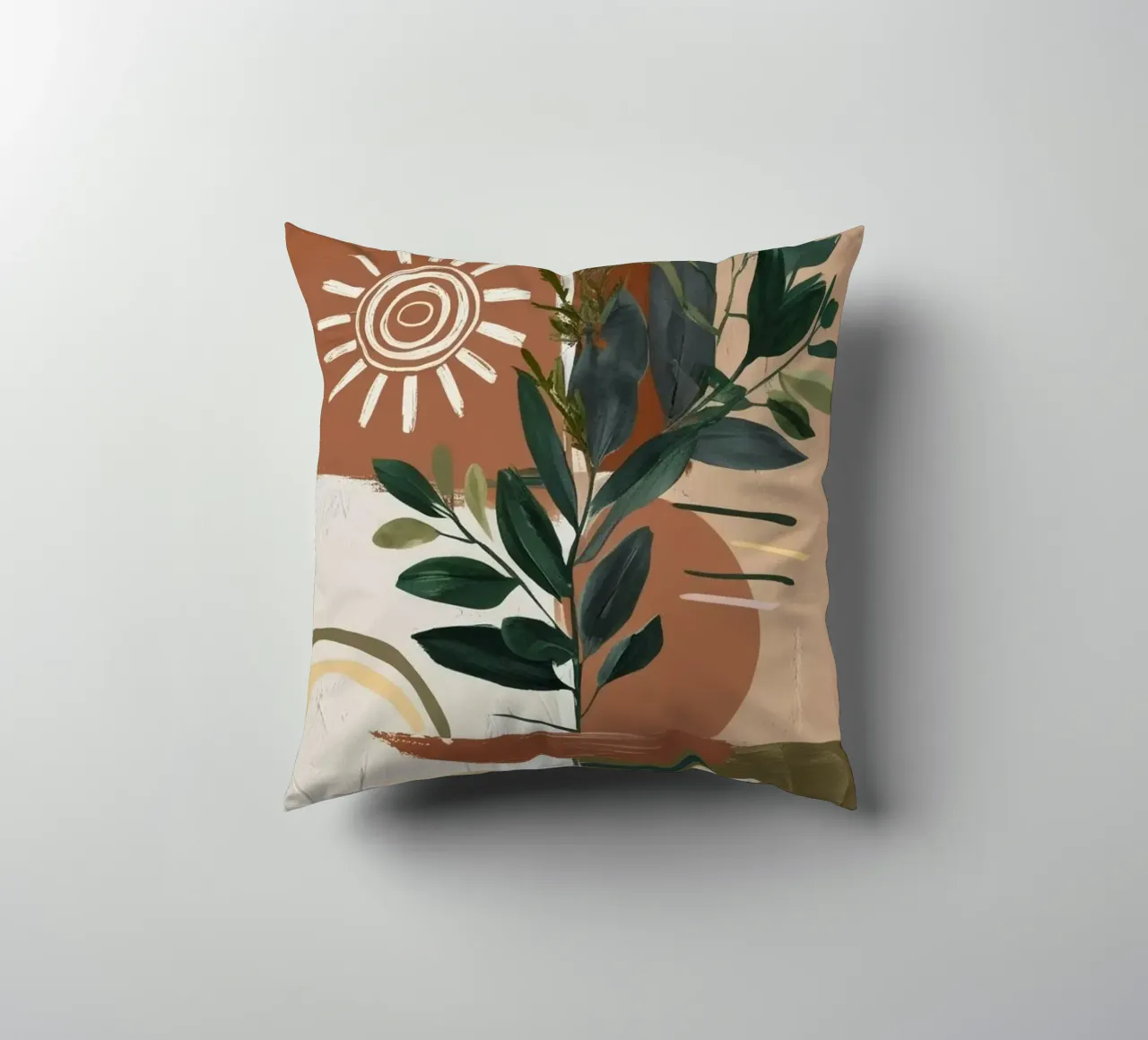 art brown branch colorful cuscino da miracle