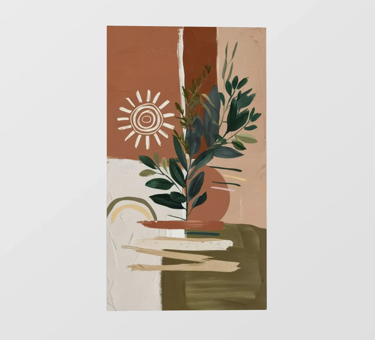 art brown branch colorful telo in pvc da miracle