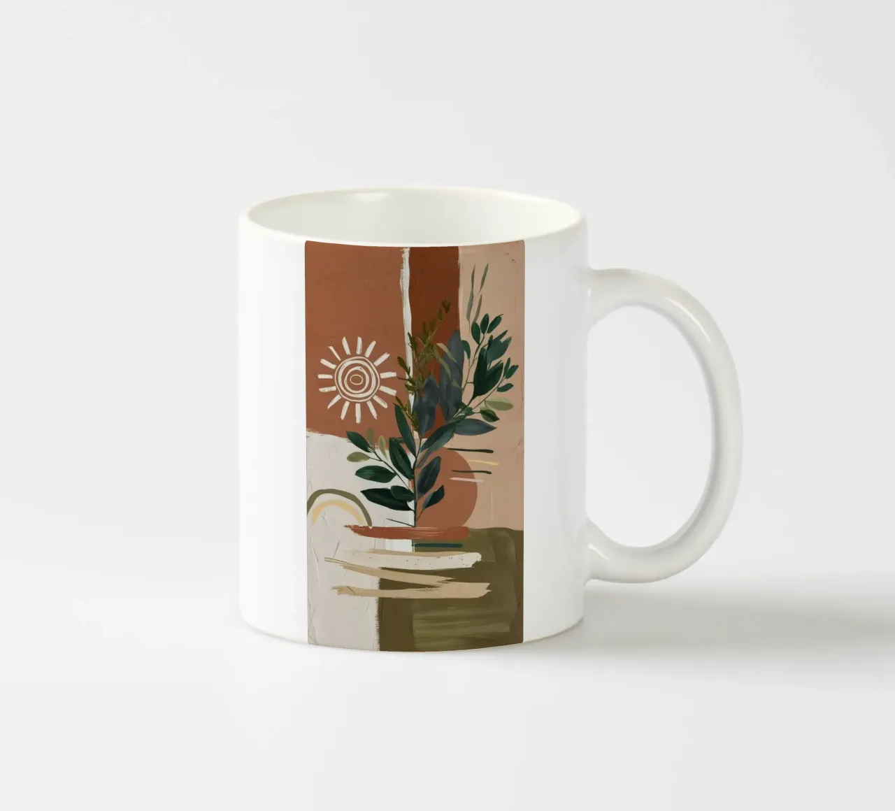 art brown branch colorful tazza in ceramica da miracle