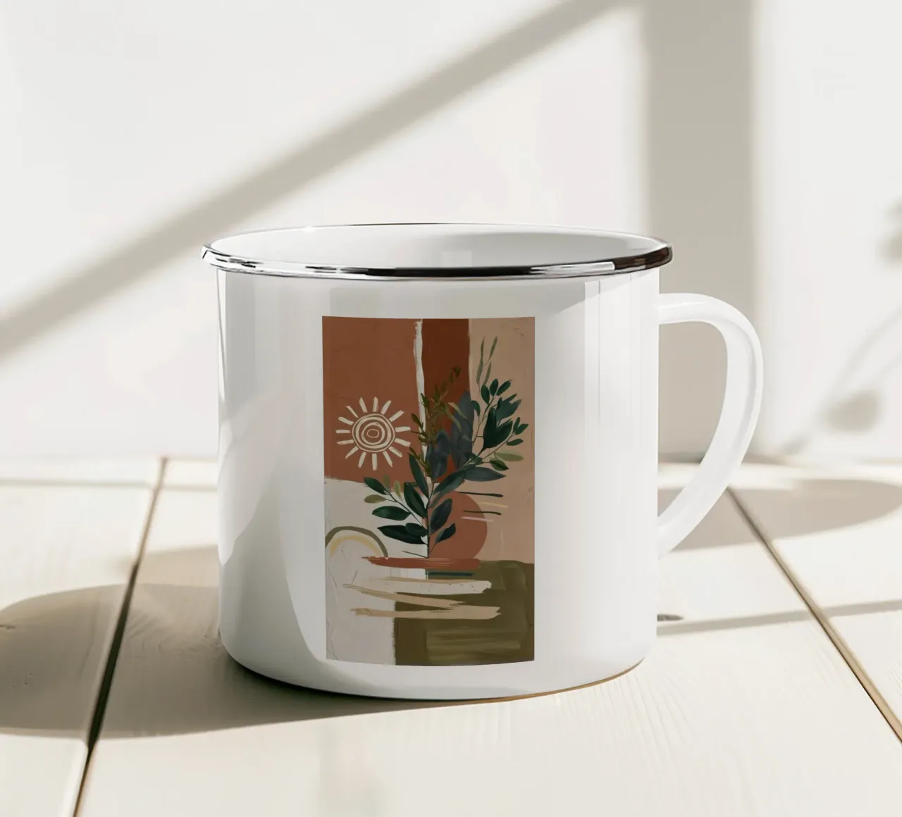 art brown branch colorful tazza in smalto da miracle