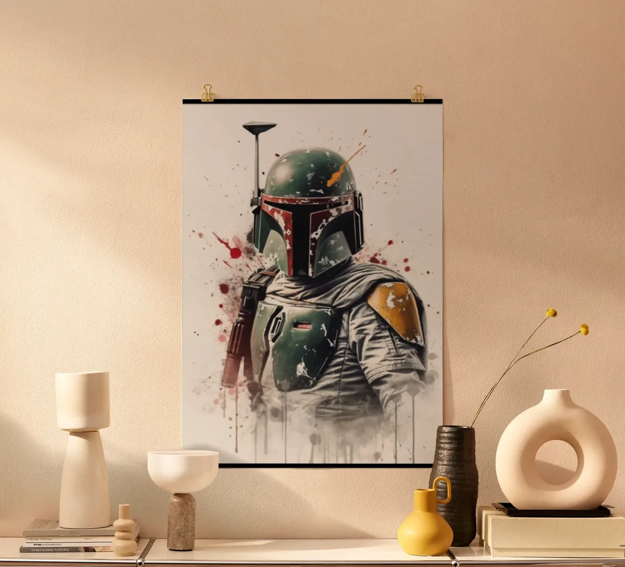 Maglietta classica The Wars poster con telaio in legno da brands1.0