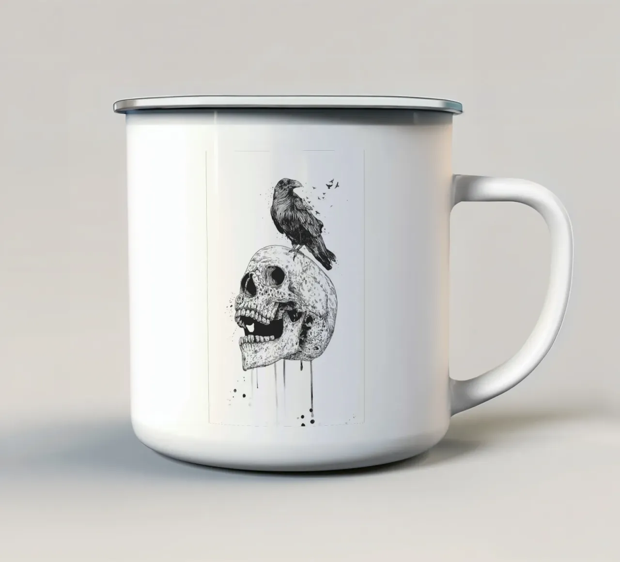 New skull tazza in smalto da Balazs Solti
