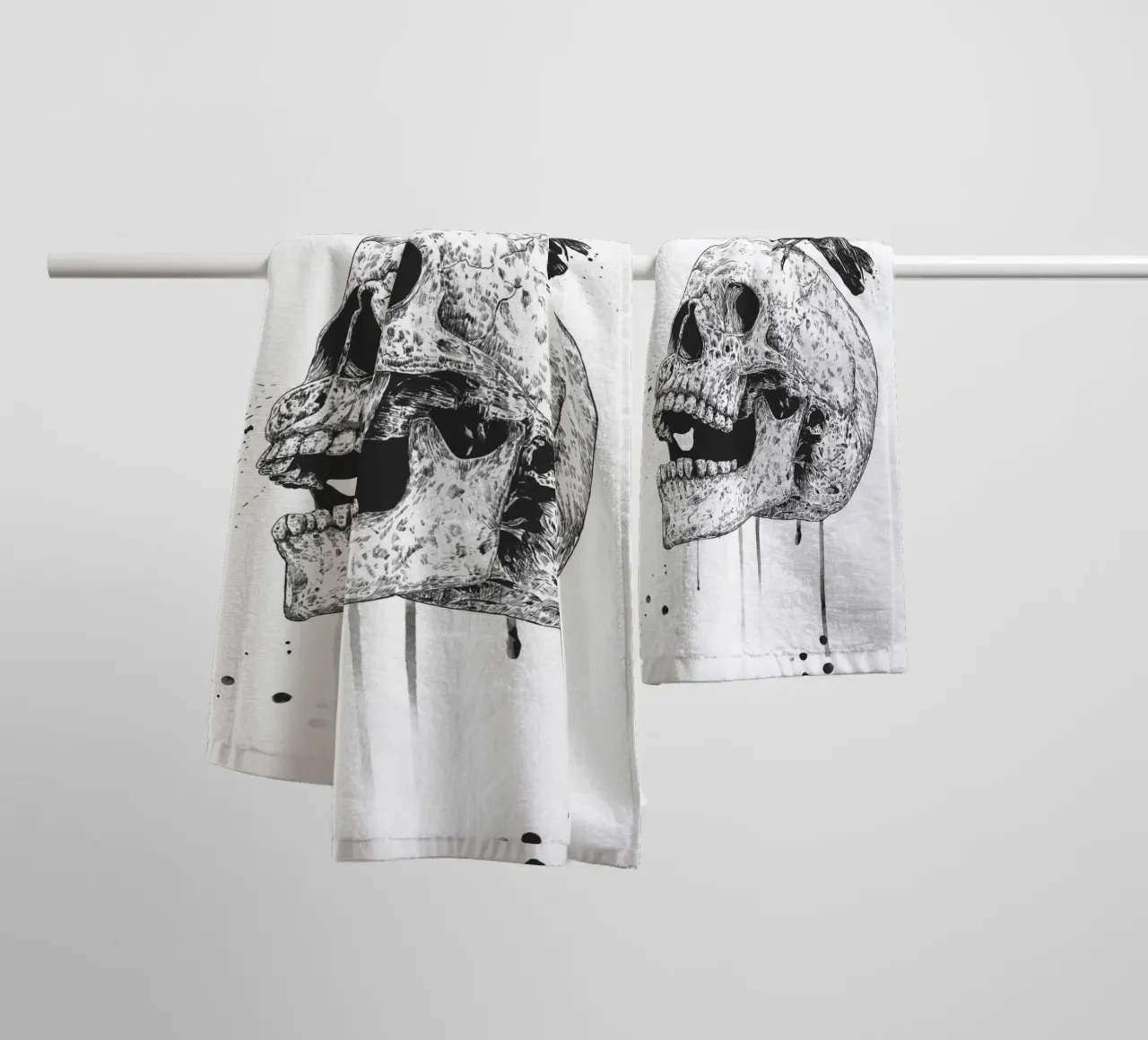 New skull asciugamano da bagno da Balazs Solti