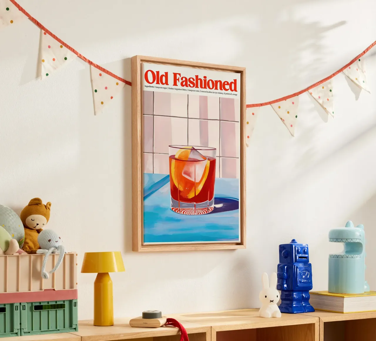 Ouderwetse keuken canvas met Baklijst van Neeraprint