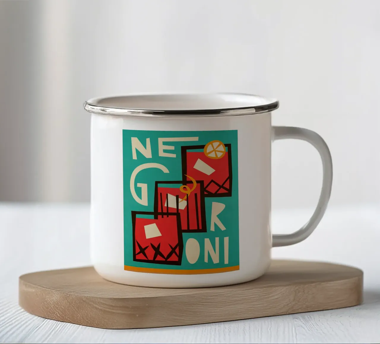 Negroni Print tazza in smalto da Neeraprint